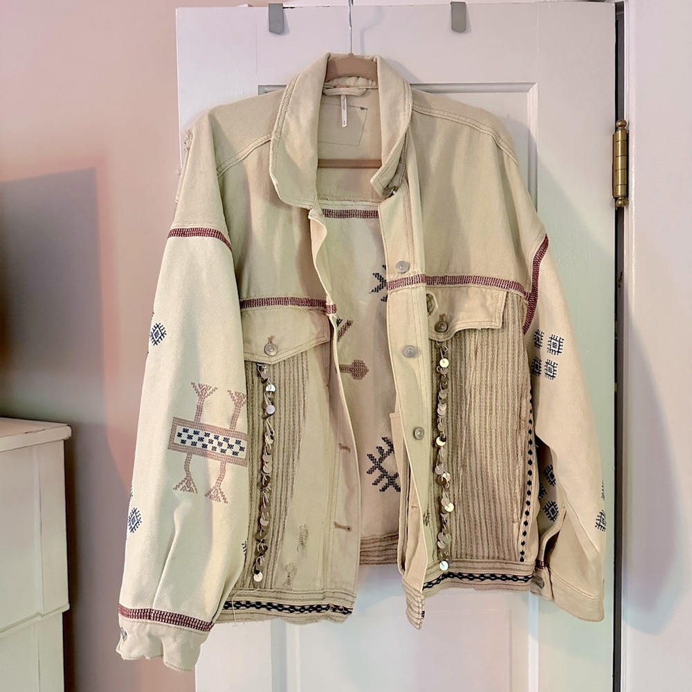 Free People Embroidered Jacket